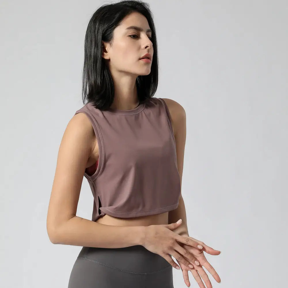 Yoga Exercise Loose Fitness Top - S / Dark Pink - Activewear