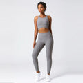 Yoga Hip Lift Fitness Suit - S / Gray - Activewear