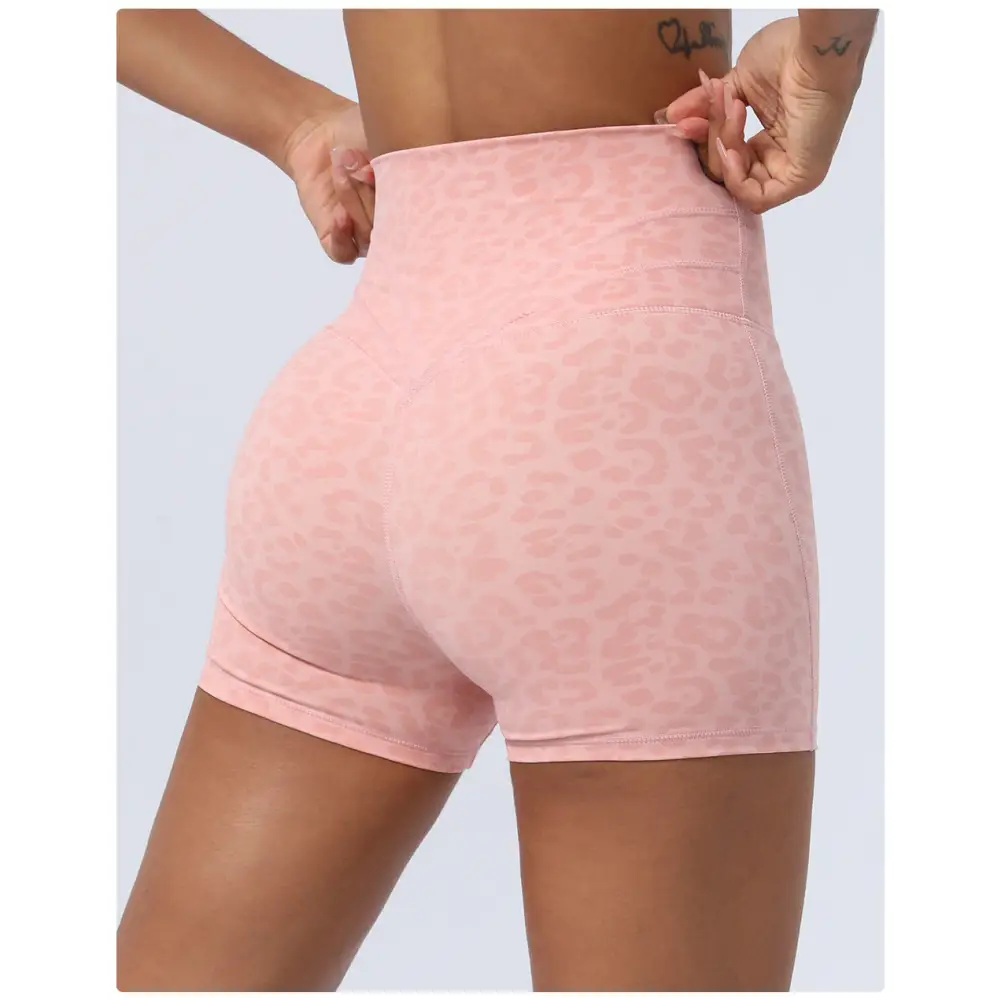 Yoga Leopard Twisted Cross Hip Lifting Running Fitness Suit - Activewear