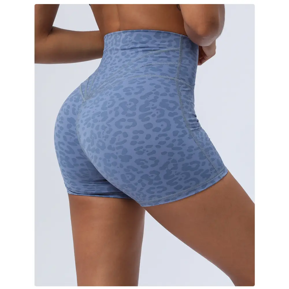 Yoga Leopard Twisted Cross Hip Lifting Running Fitness Suit - Activewear