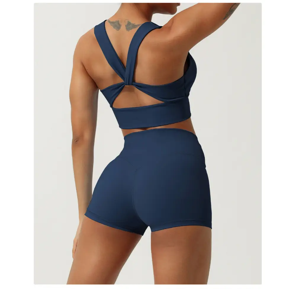 Yoga Sports Bra Hip Lifting Shorts Workout Suit - Activewear