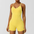 Yoga Tight Romper - L / Lemon yellow - Activewear