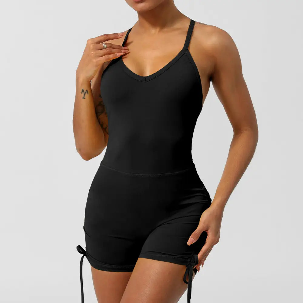 Yoga Tight Romper - S / Black - Activewear