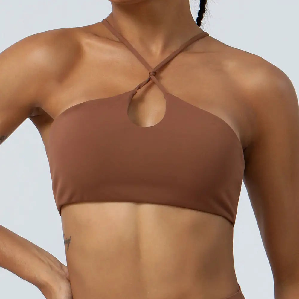 Yoga Workout Bra - S / Brown - Activewear