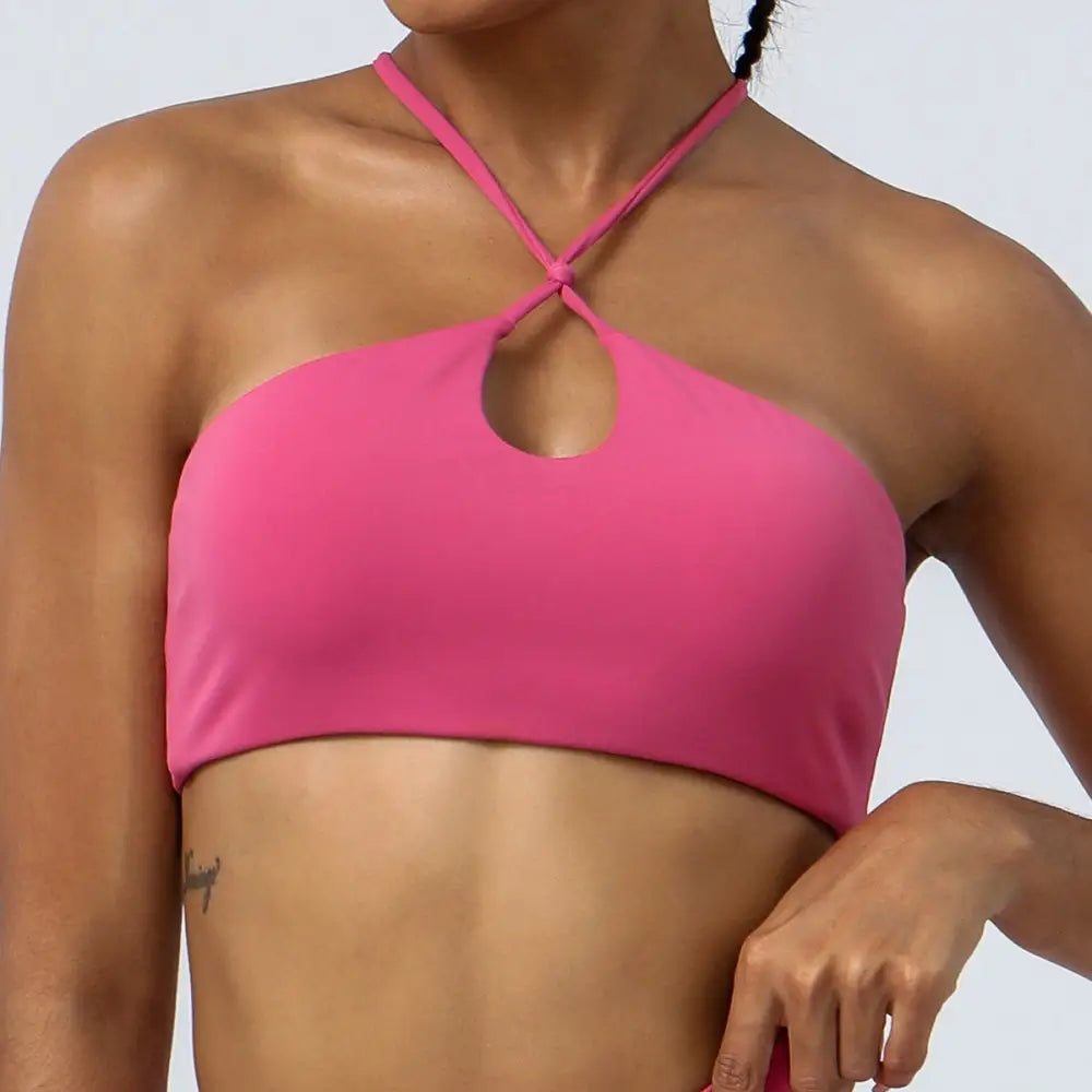 Yoga Workout Bra - S / Coral Red - Activewear