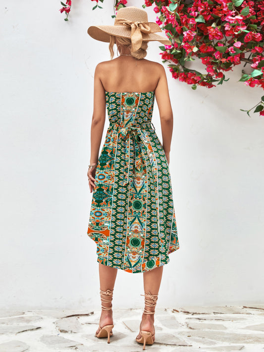 Tube Top Printed Dress - tamrashopsocial