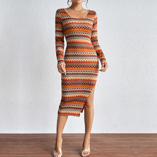 Urban Long Striped Dress