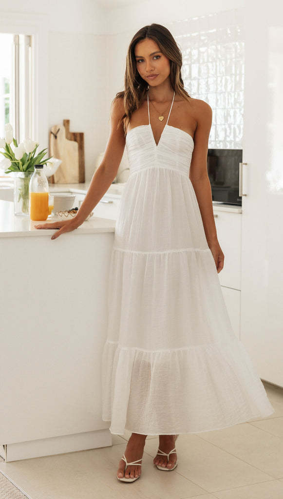 V-Neck Maxi Dress - tamrashopsocial