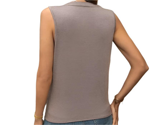 Elegant Pleated V-Neck Top