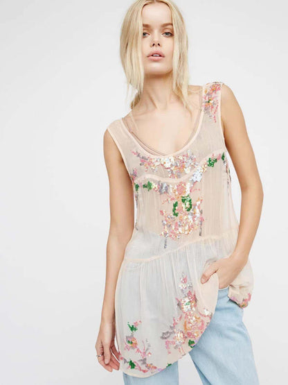 Bohemian Sequin Perspective Backless Dress - Tamra.Shop.Social