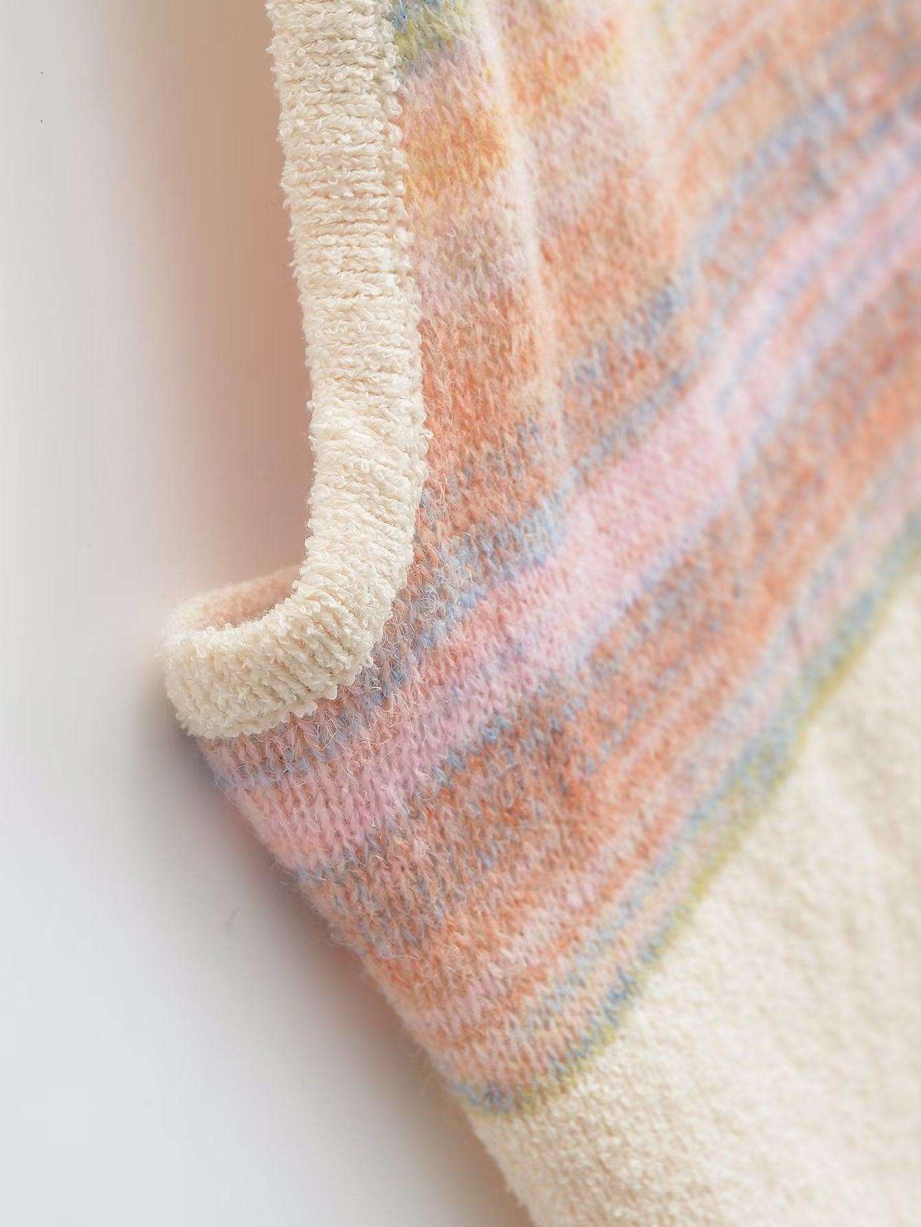 Rainbow Contrast Short Knitted Camisole Top - Tamra.Shop.Social