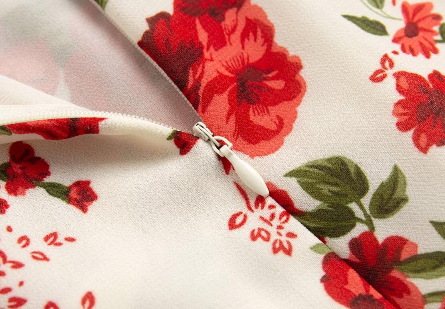 Red Floral Tied Spaghetti Strap Dress - Tamra.Shop.Social