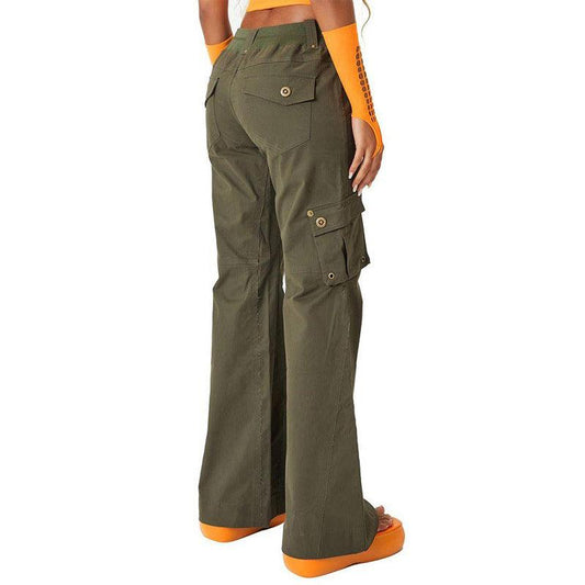 Street Drawstring Multi Bag Frayed Wide Leg Pants - Tamra.Shop.Social