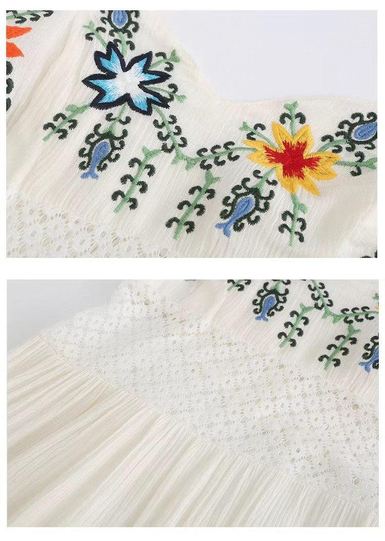 Summer Embroidered Strapless Dress - Tamra.Shop.Social