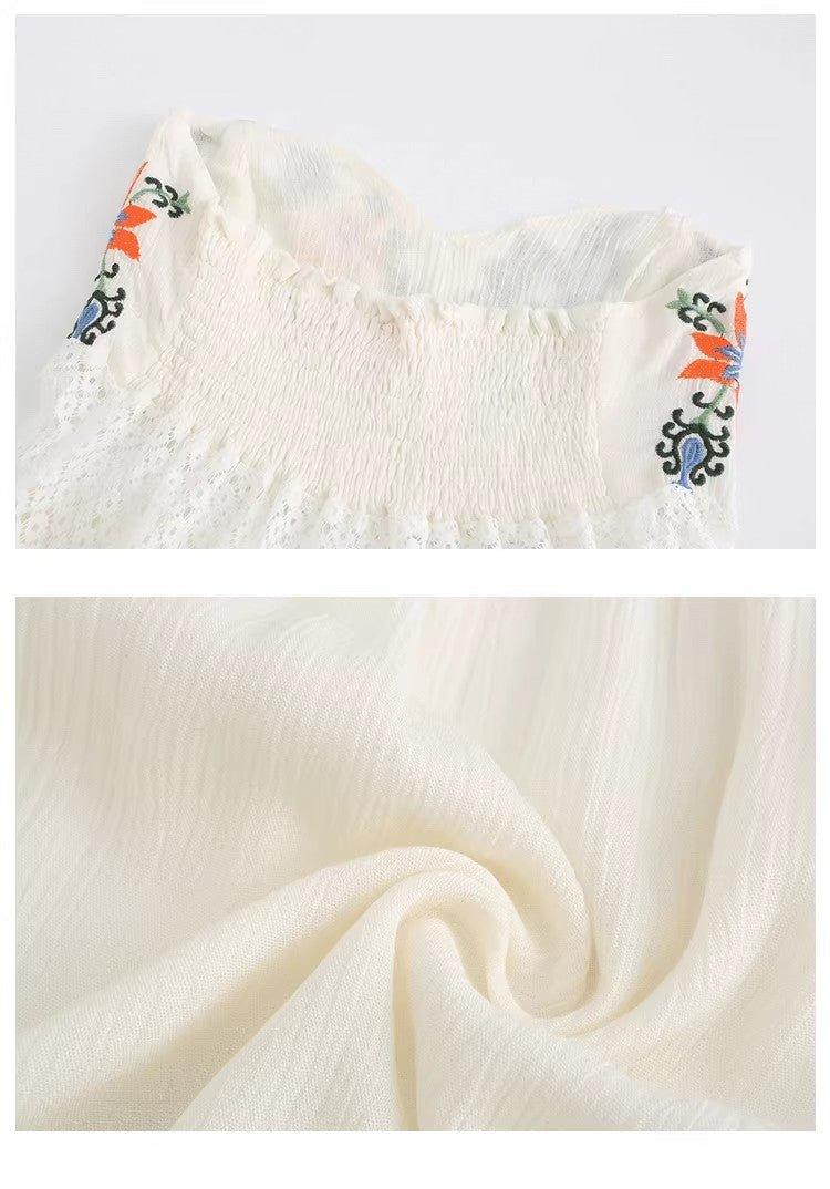 Summer Embroidered Strapless Dress - Tamra.Shop.Social