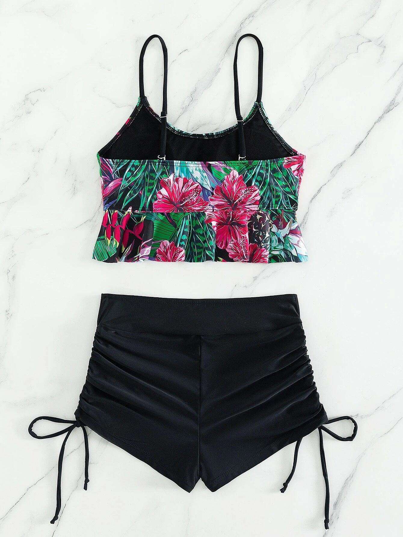 Two-Piece Printed Tankini Swimsuit - Tamra.Shop.Social